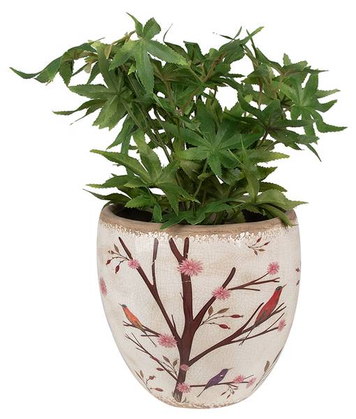 Blumentopf Mervesi Beige - Keramik - 18 x 17 x 18 cm