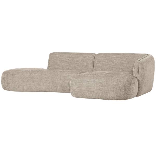 Canapé d'angle Polly Gris - Microfibre - Polyester - 275 x 71 x 150 cm