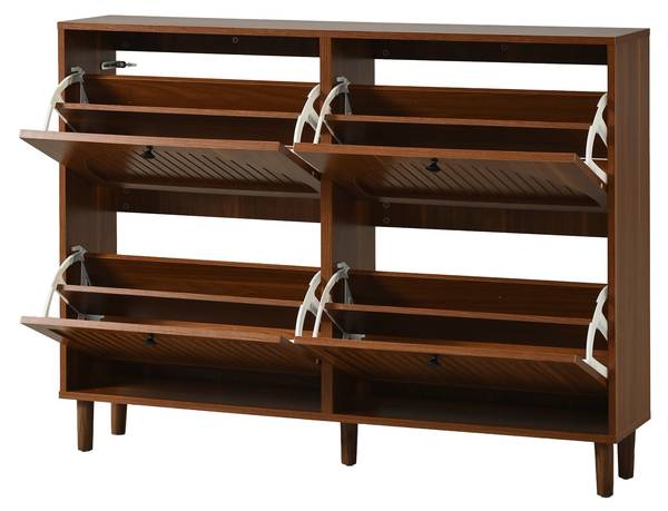 Schuhschrank Astraios Ⅰ Braun - Holzwerkstoff - 24 x 90 x 120 cm