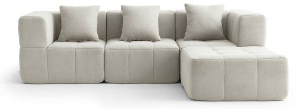 Ecksofa sofaBULOUS mit Ottomane Creme