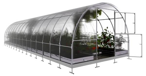 Gewächshaus KLASIKA TUBE 6 Tiefe: 1000 cm