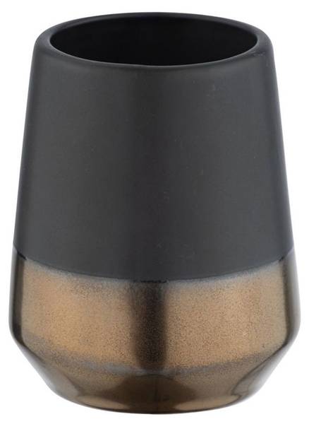 Zahnputzbecher BRANDOL Schwarz - Keramik - 8 x 10 x 8 cm