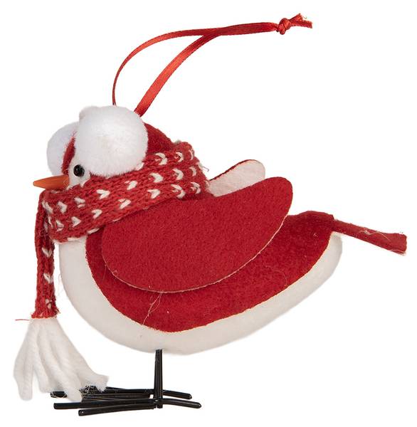 Dekoration Vogel Xmas&Marcus Rot - Kunststoff - 7 x 10 x 12 cm