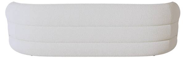 Sofa ohne Schlafmöglichkeit LAPIOTA Weiß - Textil - 220 x 75 x 91 cm
