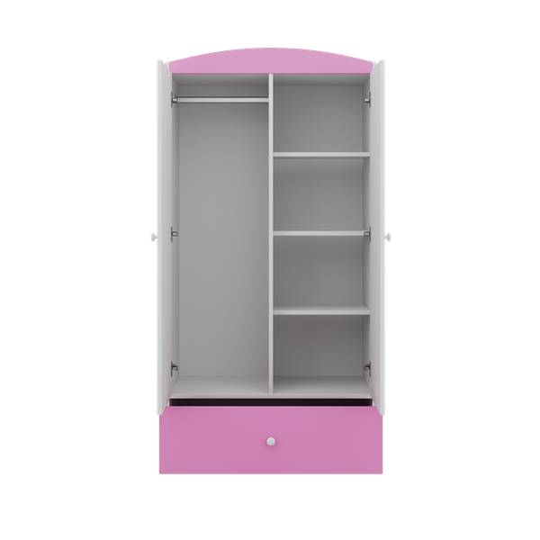 Kinderkleiderschrank Basic Hellrosa