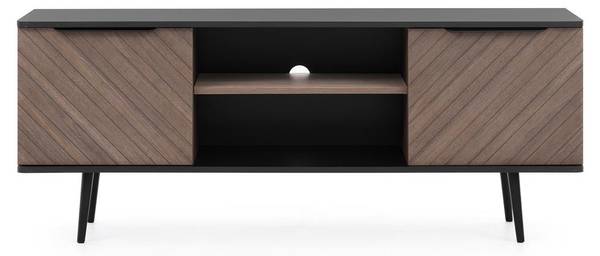 RTV-Schrank ELIO Schwarz - Braun - Holzwerkstoff - Metall - 150 x 60 x 41 cm