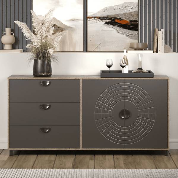 Sideboard FUSION Braun - Holzwerkstoff - 42 x 86 x 176 cm