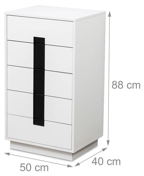 Kommode mit Schubladen Höhe: 88 cm