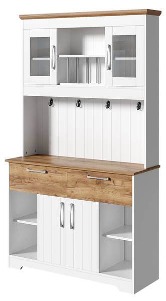 Sideboard Eurynom Ⅵ Braun - Weiß - Holzwerkstoff - 106 x 177 x 39 cm