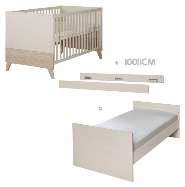 Babyzimmers-Set Sidney 2-teilig Beige - Holzwerkstoff