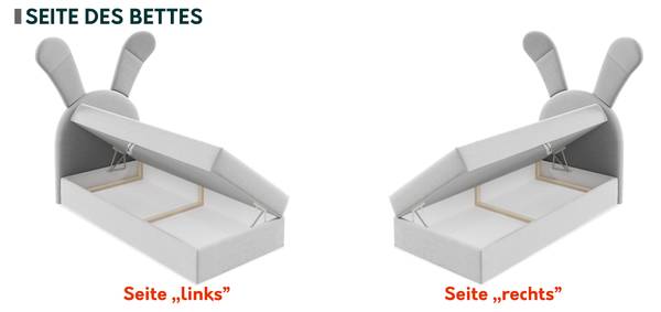 Boxspringbett Bunny Light Links Hellrosa