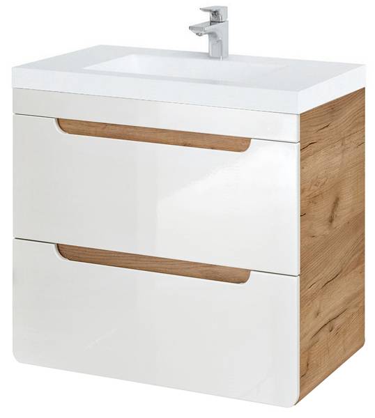 Waschtisch LUTON-56-518 Weiß - Holzwerkstoff - 61 x 63 x 46 cm
