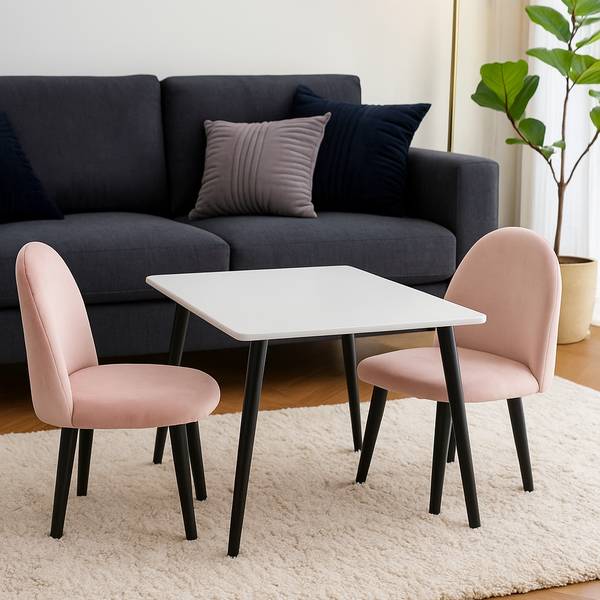 Chaise d’enfant Velvet Rose foncé