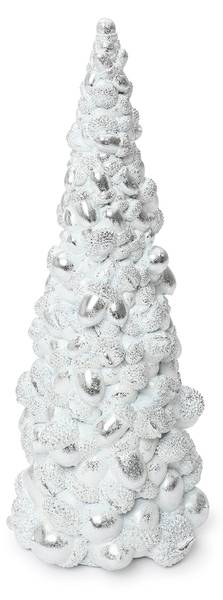 Weihnachtsbaum-Skulptur HTHD0184 Silber - Harz - 19 x 46 x 18 cm