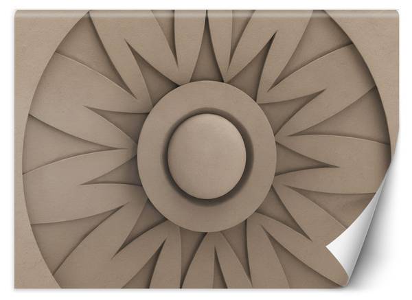 Fototapete Abstrakte 3D Rosette 350 x 245 cm