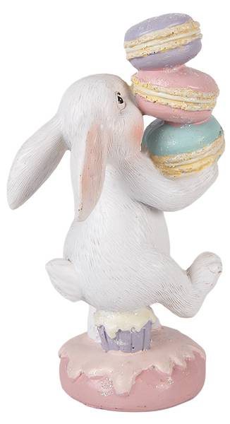 Dekorationsfigur Kaninchen 53042 Weiß - Kunststoff - 6 x 14 x 8 cm