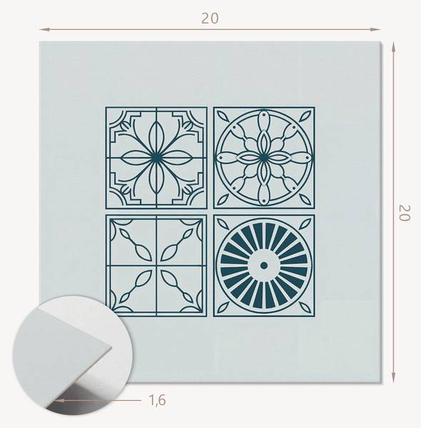 Vinylfliese KachelGeom 20er-Set 20 x 20 cm