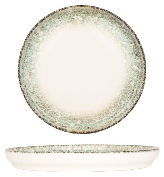 Dessertteller Rust Green 2er set Porzellan - 19 x 2 x 19 cm