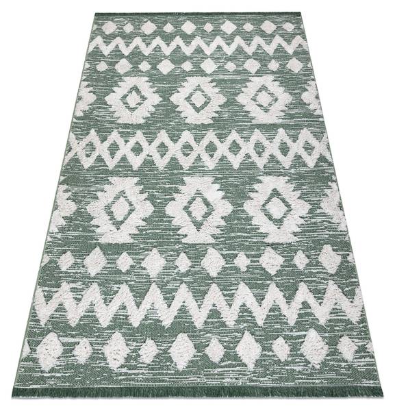 Teppich P14732 Grün - Baumwollstoff - 117 x 1 x 170 cm