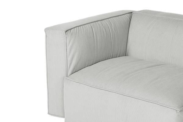 2-Sitzer-Sofa LOBI Grau - Cord - Polyester - 98 x 74 x 199 cm
