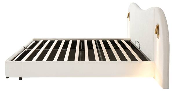 Polsterbett LucyLade Ⅱ Weiß - Holzwerkstoff - 267 x 99 x 215 cm