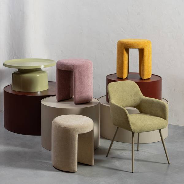 Hocker Charlie Beige - Hellbeige