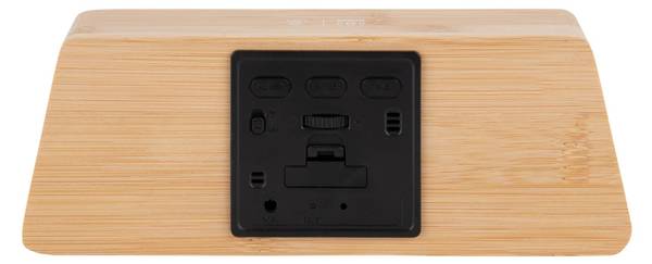 Réveil Changing Colour LED Marron - Bambou - 19 x 7 x 5 cm