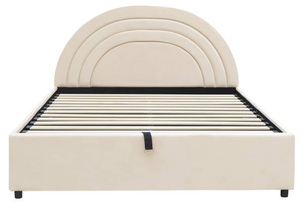 Kinderbett ArcZoom Ⅰ Beige - Samt - 145 x 97 x 212 cm