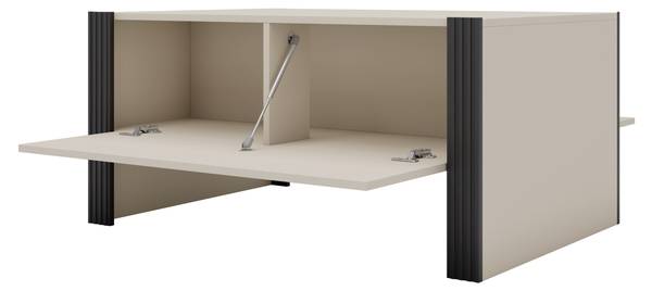Couchtisch Tore Beige - Schwarz - Holzwerkstoff - 104 x 50 x 72 cm