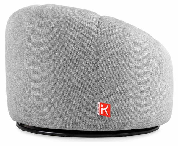 Draaifauteuil Toca grijs - metaal - textiel - 91 x 72 x 91 cm