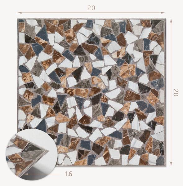 Vinyl tegels 00283240 (20er - Set) 20 x 20 cm