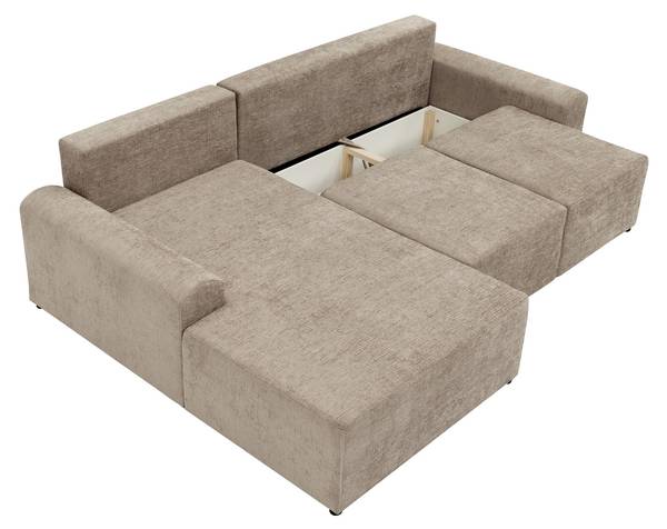 Ecksofa Bella L Beige - Ecke davorstehend rechts