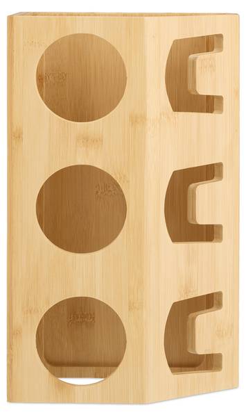 Support pour 3 bouteilles Marron - Bois composite - 30 x 13 x 18 cm