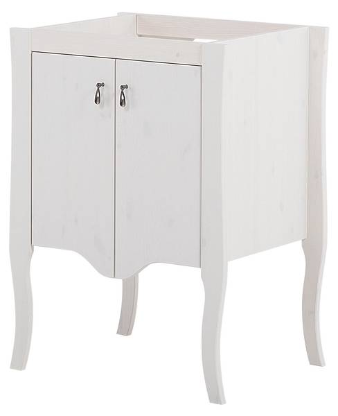 Schrank unter waschbecken ELISABETH CUW Weiß - Melamin - 59 x 80 x 44 cm