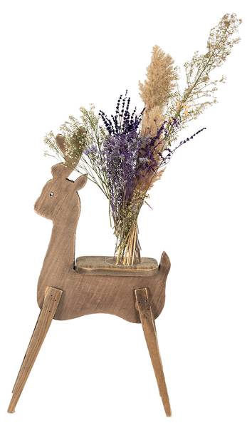 Pflanzentischchen Rentier Mason Braun - Holzwerkstoff - 15 x 69 x 42 cm