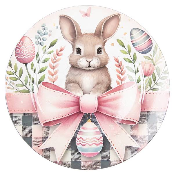 Unterteller Happy Easter 53390 Weiß - Kunststoff - 33 x 1 x 33 cm