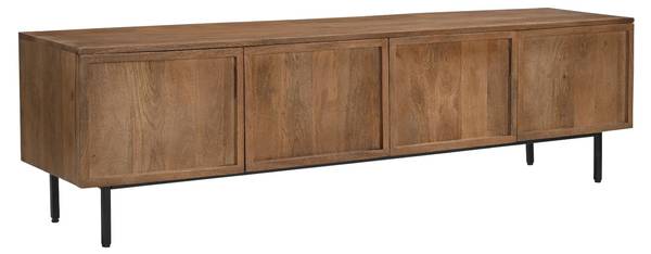 Sideboard Elan Braun - Holz teilmassiv - 180 x 50 x 40 cm