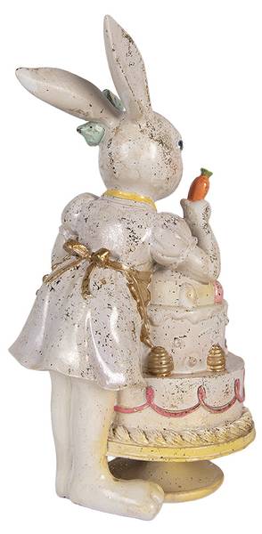 Dekorationsfigur Kaninchen 83694 Weiß - Kunststoff - 15 x 36 x 20 cm
