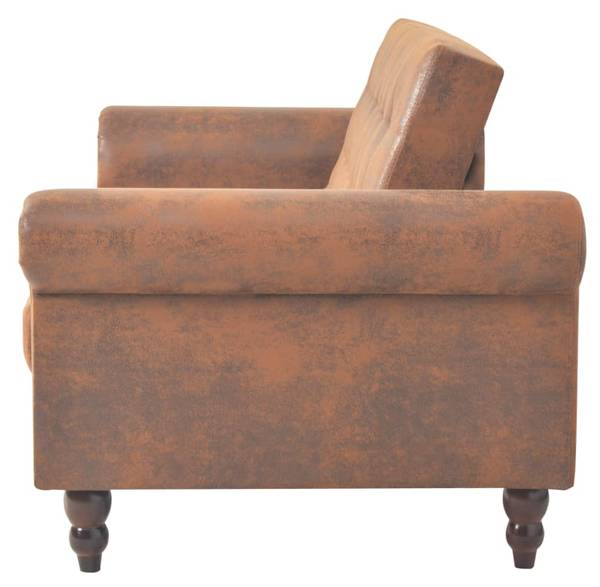2-Sitzer-Sofa 245584 Braun - Kunstleder - 196 x 59 x 196 cm