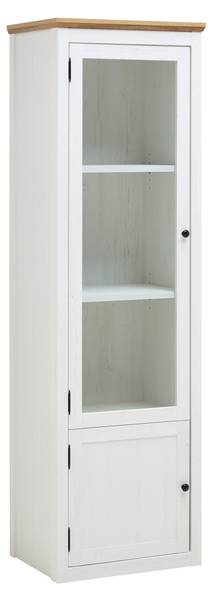 Vitrine KORSIKA Braun - Weiß - Holzwerkstoff - 59 x 195 x 43 cm