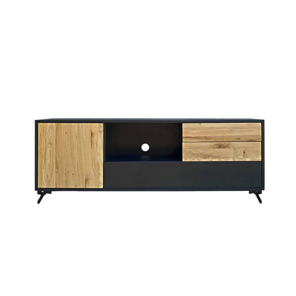 Gendgefertigter Fernsehschrank CASTEL Braun - Eiche - 150 x 60 x 45 cm