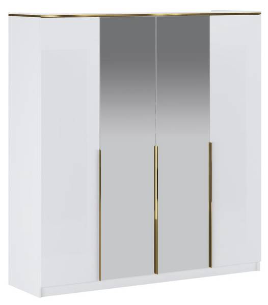 Kleiderschrank VUKIA Weiß - Holz teilmassiv - 57 x 213 x 200 cm