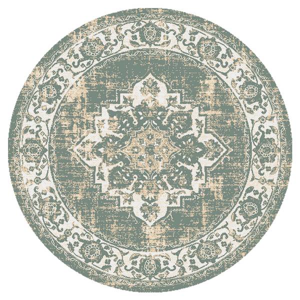 Teppich Spring Medallion Grün - 160 x 160 cm