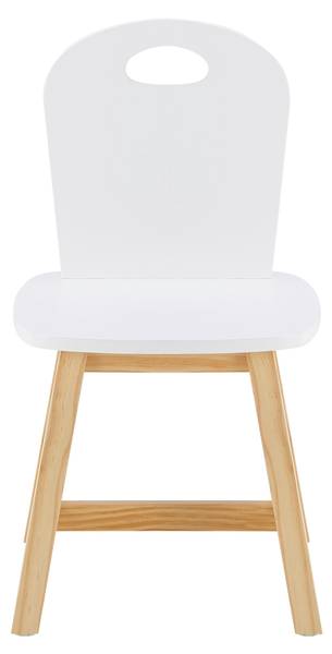 Kindersitzgruppe PINO Braun - Weiß - Holz teilmassiv - 55 x 45 x 55 cm