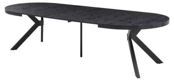 Ausziehbarer Tisch KOMONI Schwarz - Holz teilmassiv - 120 x 76 x 300 cm