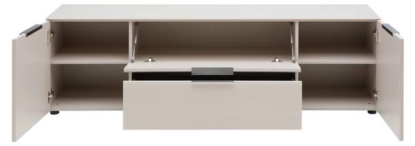 Lowboard SIENA Beige - Holzwerkstoff - Glas - 180 x 55 x 40 cm