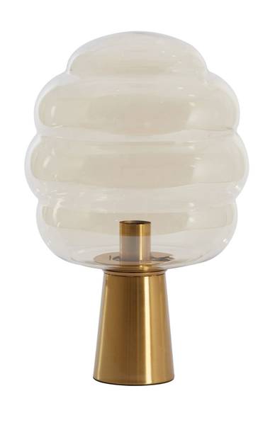 Lampe de table MISTY Orange - Verre clair - 30 x 46 x 30 cm
