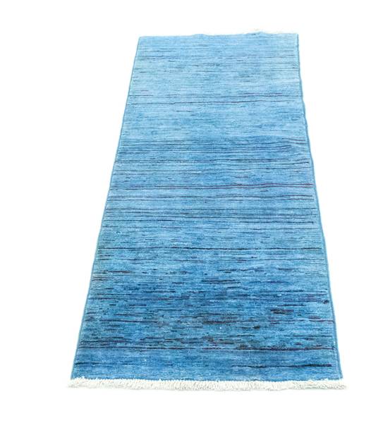 Orientteppich Läufer Oriental Blau - Wolle - 50 x 1 x 145 cm