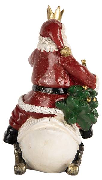 Decoratie Kerstman Xmas&Incent rood - kunststof - 10 x 16 x 13 cm