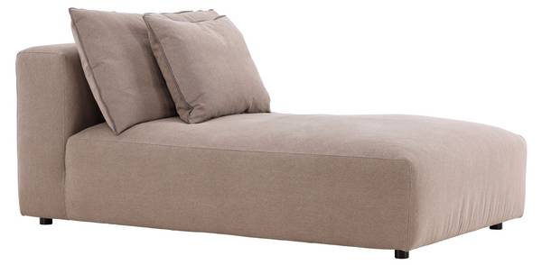 Recamiere Malö Braun - Leinen - Webstoff - 169 x 80 x 100 cm